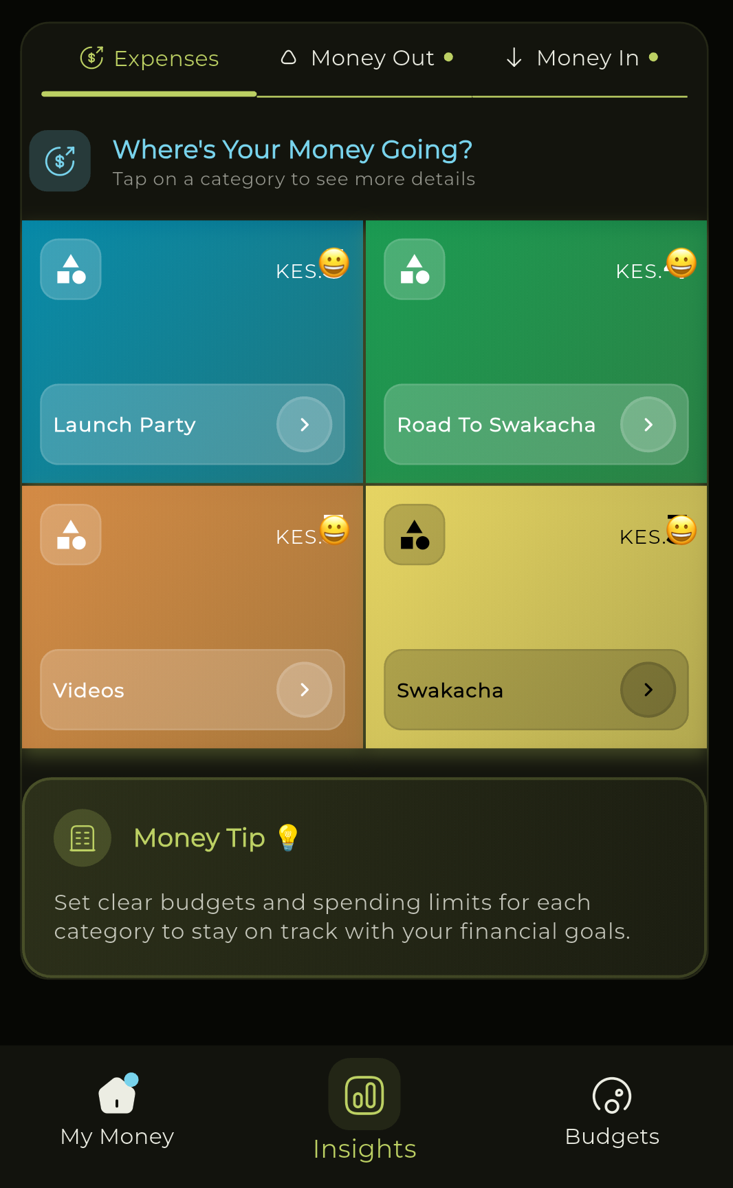 Wavvy Wallet Categories